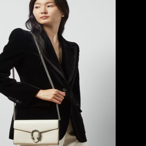 GUCCI DIONYSUS MINI LEATHER CHAIN WALLET - Picture 6 of 7